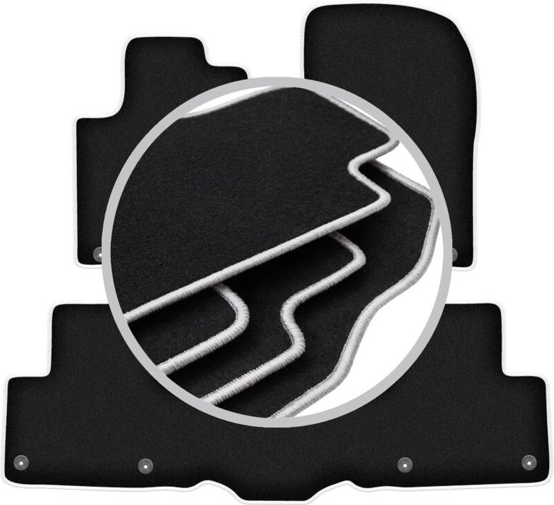 CARLUX-SILVER Autofußmatten für: Mercedes GLE W166 SUV (2011-2015)