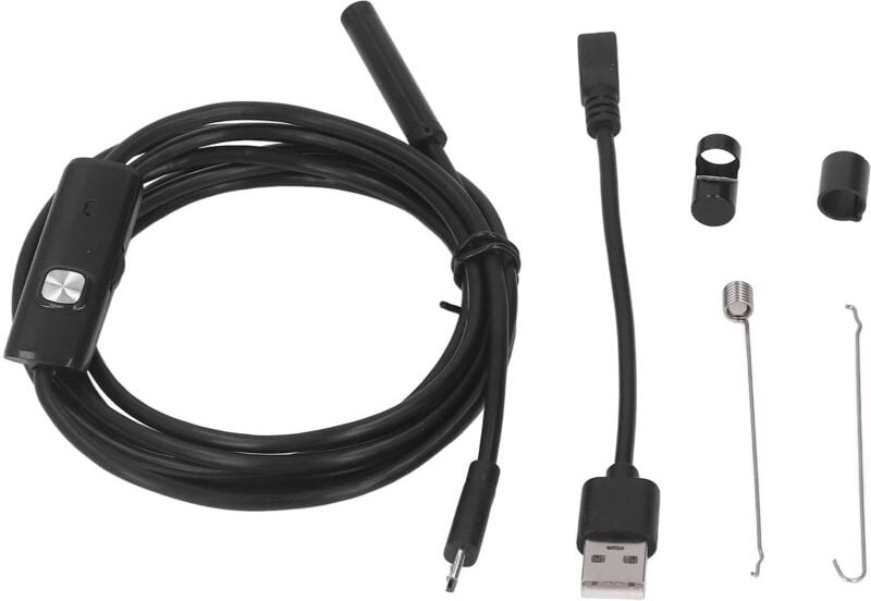 Eosnow - USB-Industrie-Endoskop mit 6 LED-Leuchten, 7-mm-Sonde, Rohrinspektionskamera, IP67, wasserdicht, 2 Meter
