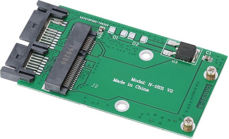 Ugreat - 1,8-Zoll-Mini-MSATA-zu-Micro-SATA-Schnittstellenkonverter-Kartenadapter