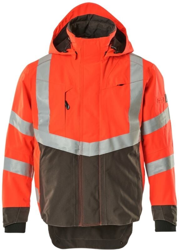 Safe supreme Warnschutz Hard Shell Jacke Harlow 15501-231 Gr. l hi-vis rot/dunkelanthrazit - Mascot