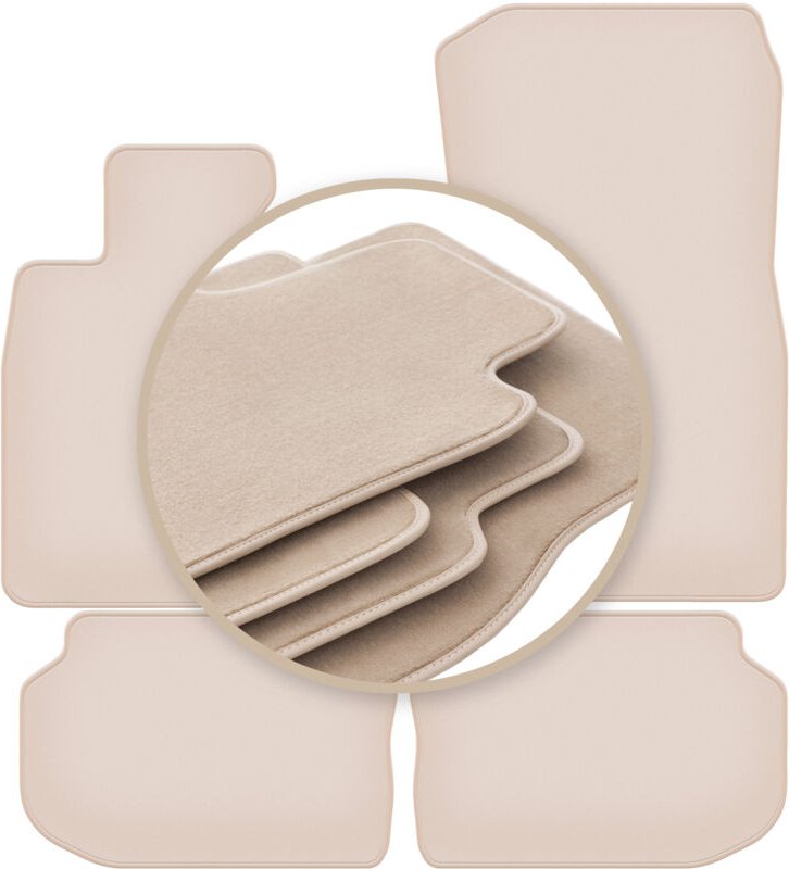 PREMIUM beige Matten für: BMW 5 F11 xDrive Kombi, Touring 2010-2013