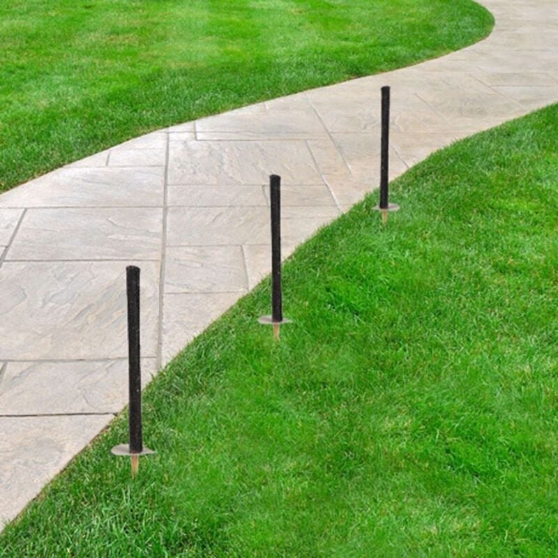 Happy People - Wachstuchfackeln 3er-Set 50cm Partyfackel Stabfackel Wachsfackel Gartenfackel