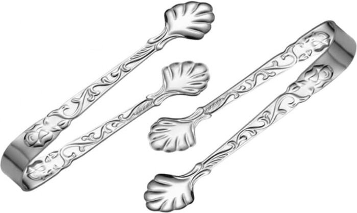 2 Stück Eiszangen Kleine Küchenzangen Edelstahl Zuckerzange Mini Zuckerzange Eiszange Süßigkeitenzange Mini Zange Zucker...