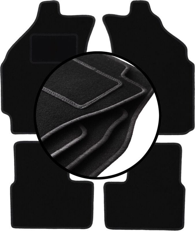Komplettset Veloursmatten für: Daewoo Matiz Fließheck (1997-2007)