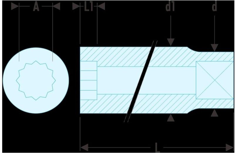 R.1/4E Steckschluessel 1/4'' 12-Kant 1/4 - Facom