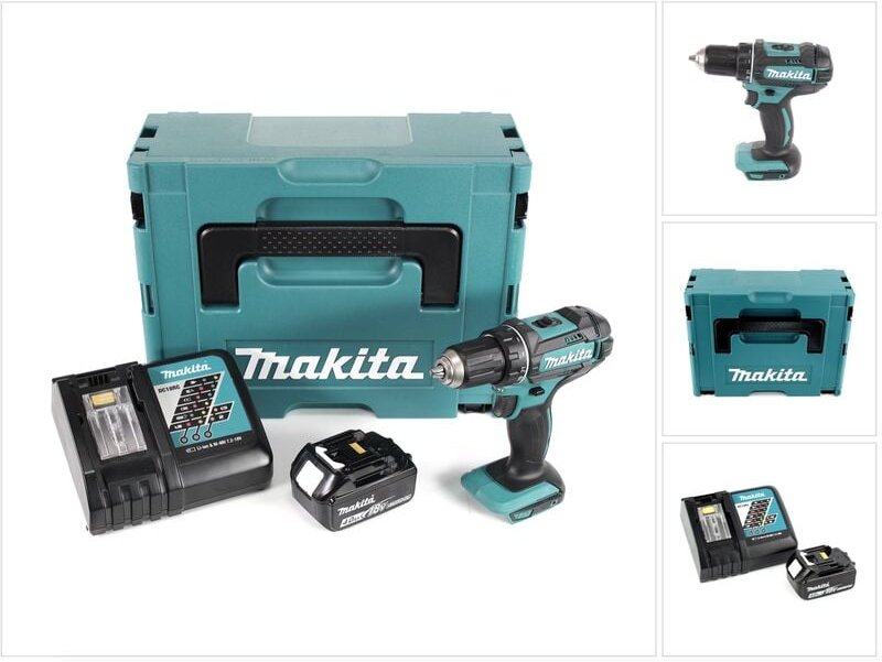 Ddf 482 RM1J Akku Bohrschrauber 18V 62Nm im Makpac + 1x 4,0 Ah Akku + Ladegerät - Makita
