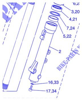 5SE-F3126-01 – Bas de fourche (gauche) – VP300 VERSitY 2002 - Yamaha