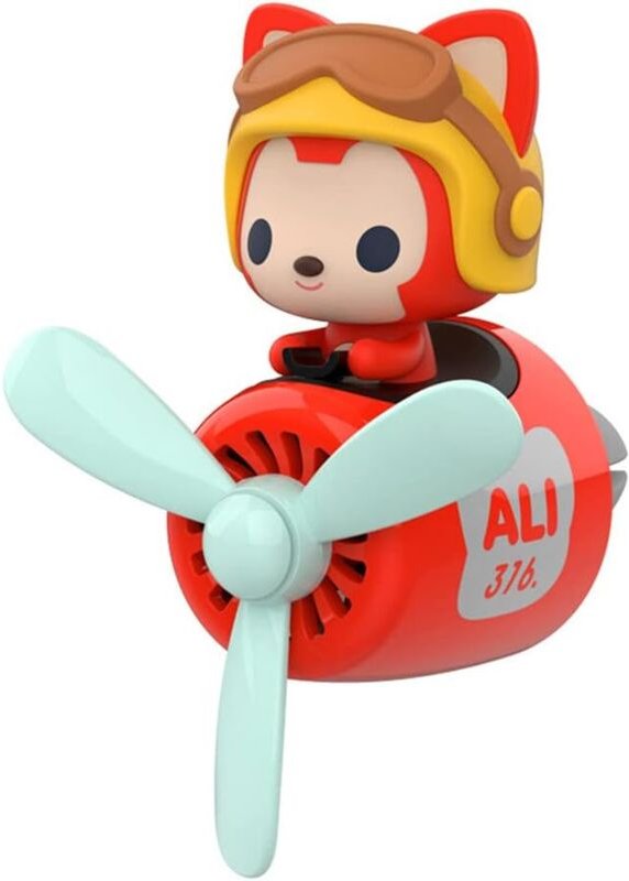 Ersandy - Cartoon-Bär-Pilot-Lufterfrischer, Kfz-Entlüftungsventilator, Auto-Parfüm-Clip, Entlüftungsklammern, Aroma-Diff...