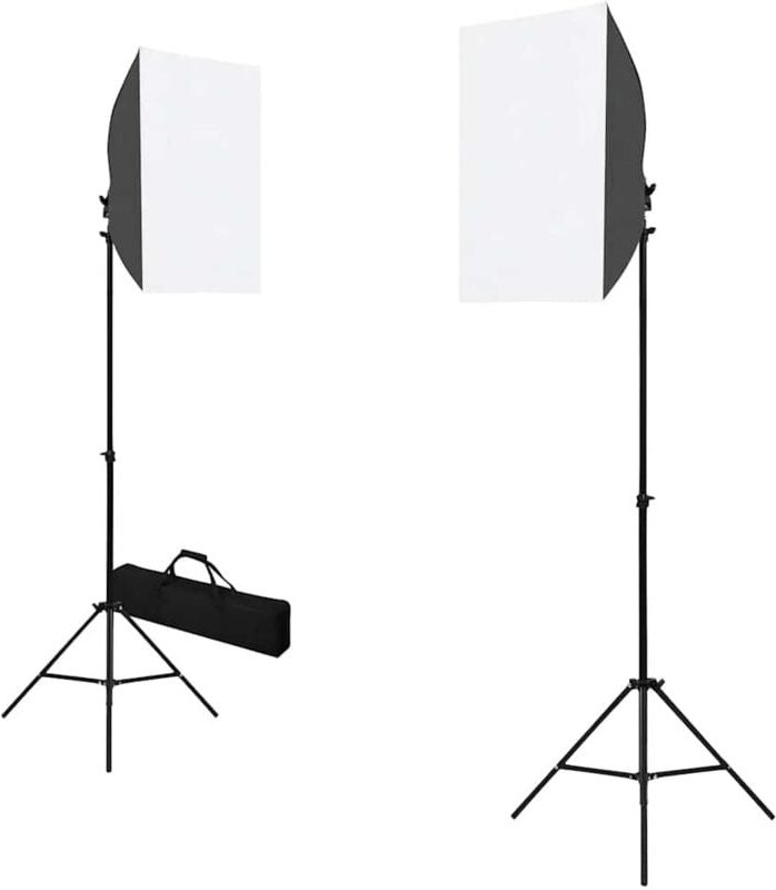 Professionelle Studioleuchten 2 Stk. 40x60 cm Stahl Schwarz - Vidaxl