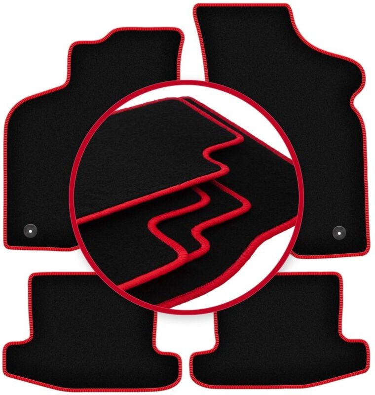 CARLUX-RED Autofußmatten für: Seat Arosa Fließheck (1997-2005)