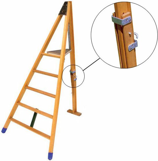 Teleskopische Obstbaumleiter aus Aluminium 2,00m 5 Stufen - H2000T