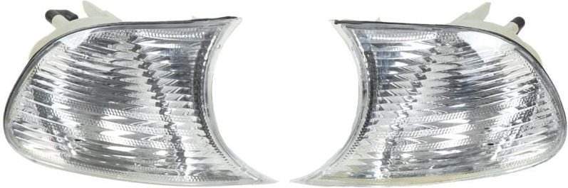 Sjlerst - Eckblinker, linke und rechte Auto-Ecklichter vorne, Blinker mit klarer Linse, Ersatz für 3er E46 Coupé 1998 bi...