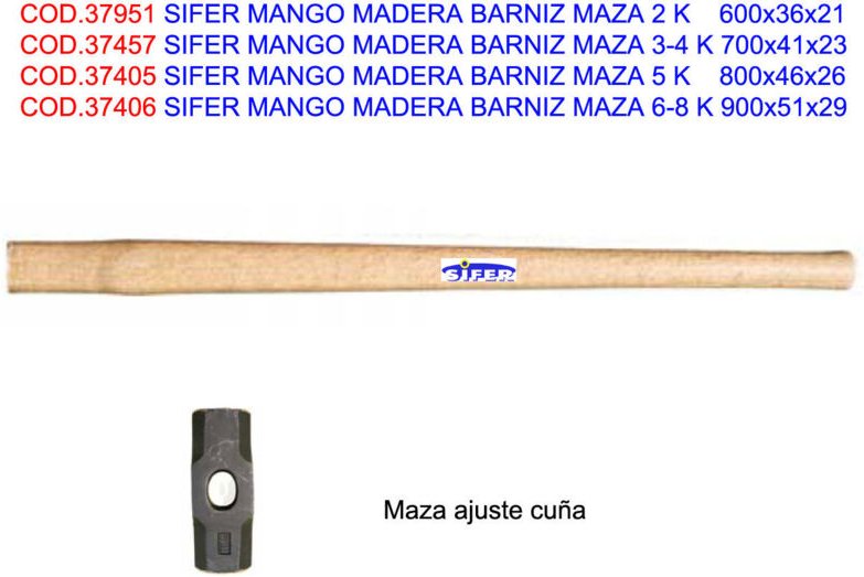 Thumbnail - Holzgrifflack mace 6-8 k 900x51x29 mit keil - Sifer