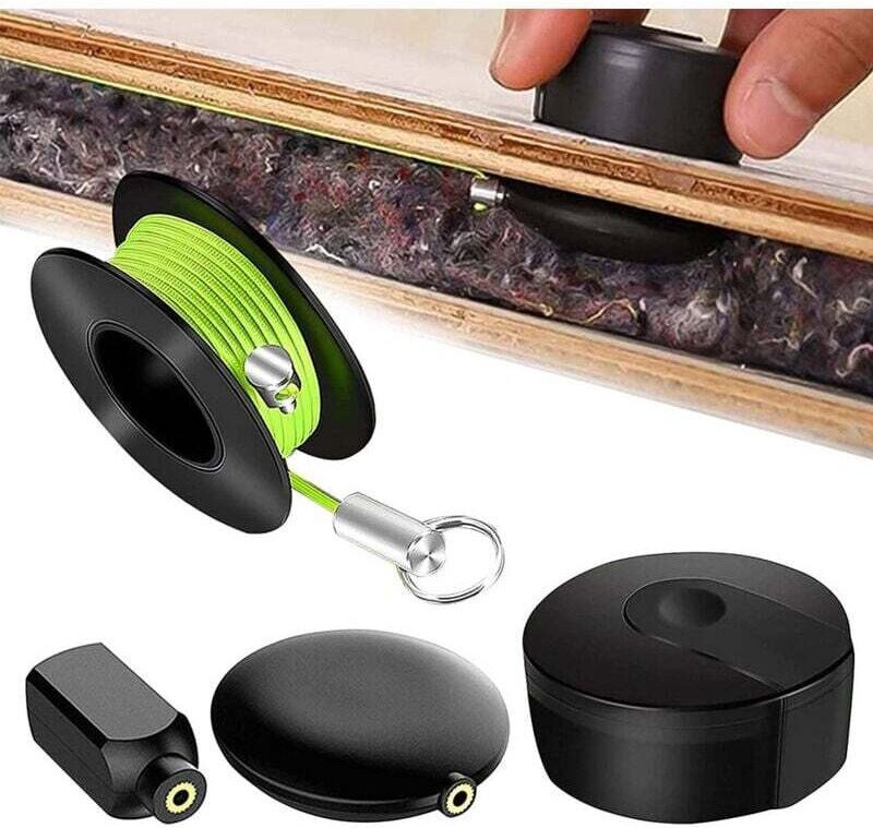 Ulisem Magnetischer Drahtzieher, 4er-Pack magnetisches Kabelzieher-Set mit magnetischen Drähten, Nylonseilen, magnetisch...