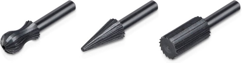 Set aus 3 Metall- und Holzreiben Kreator