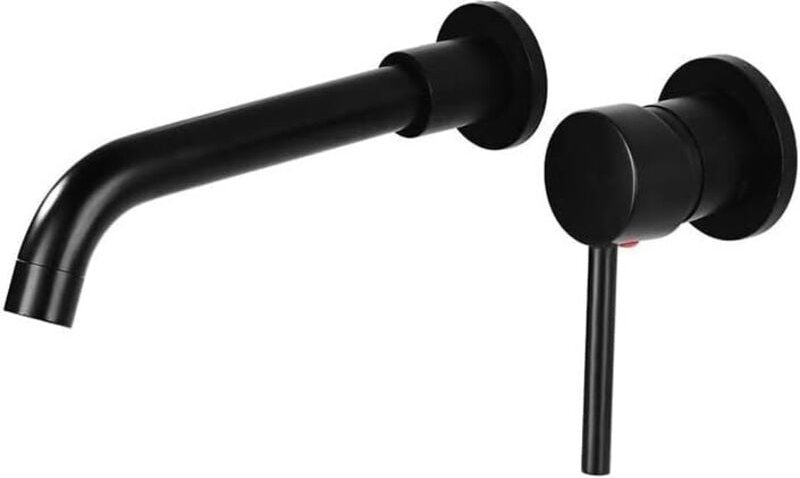 An der Wand montierter Waschbeckenhahn, Warm- und Kaltwasserhahn an der Wand, verdeckter Waschbeckenhahn an der Wand