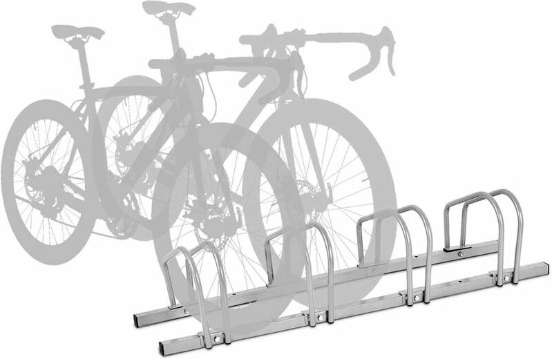 Costway - Fahrradstaender Standparker Bodenstaender Aufstellstaender mit 4 Fahrrad Stellplaetze, Mehrfachstaender Stahl ...