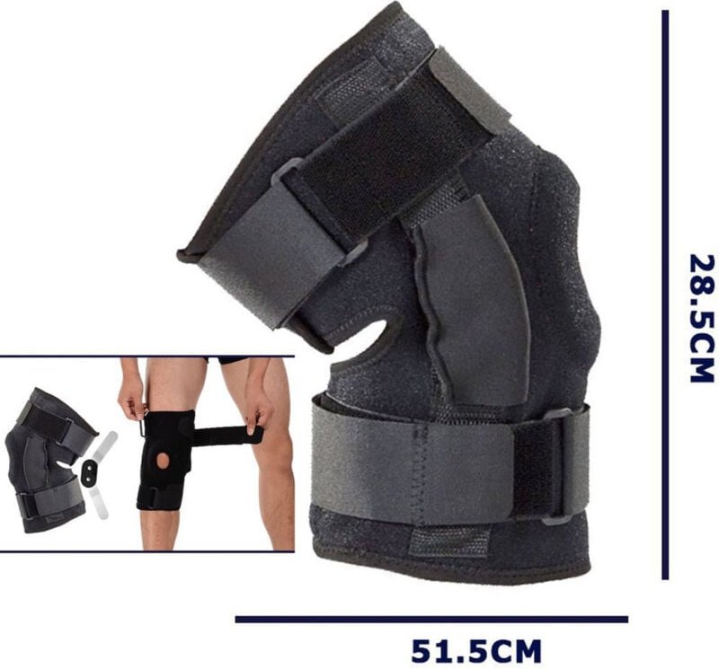 Trade Shop - Paar Stütze mit Schienen Doppelbandage für Knie Patellasehne Athleten -