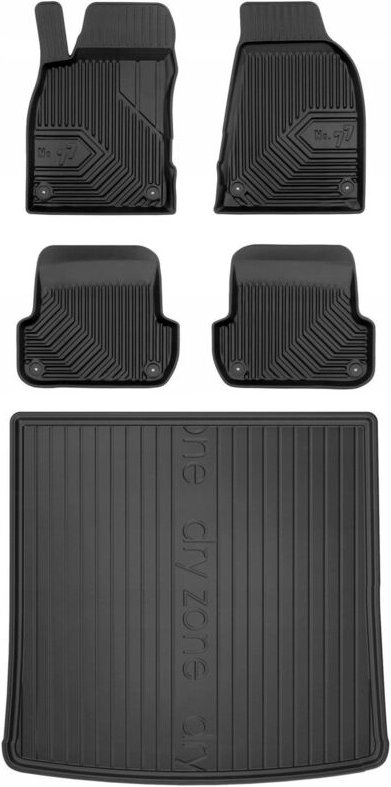 SET 77 Gummimatten und Fußmatten AUDI A4 B7 Kombi 2000-2004