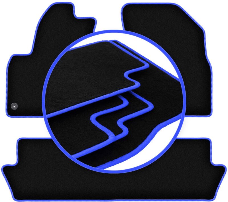 CARLUX-BLUE Autofußmatten für: Citroen C4 Grand Picasso Minivan (2006-2013)