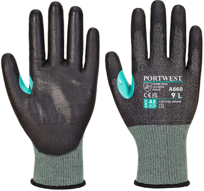 Thumbnail - Schnittfeste PU-Handschuhe CS E18 Schwarz 2XL – Größe 11