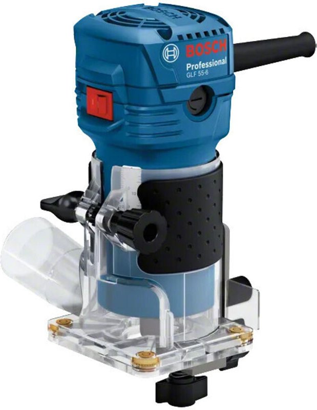 Bosch Professional - Bosch Kantenfräse glf 55-6 Professional im Karton, inkl. Zubehör, 550 Watt