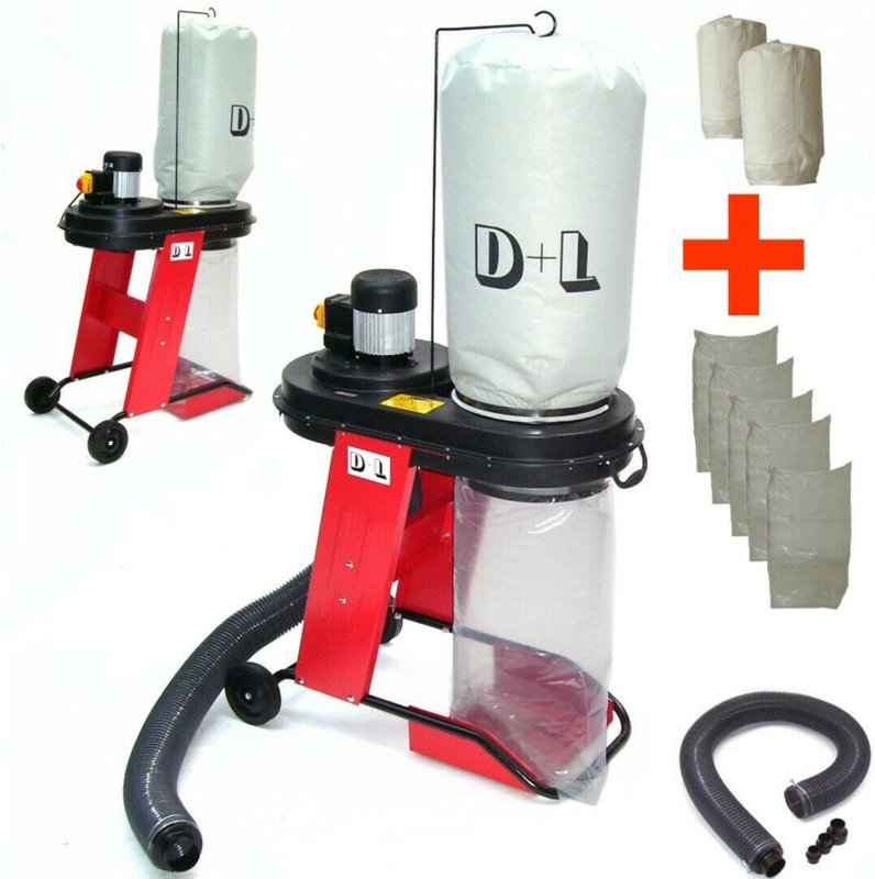 55687 Absauganlage 550 Absaugung Späneabsaugung + 2x Filtersack + 5x Spänebeutel