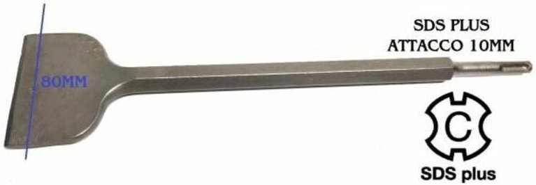 SDS PLUS Spachtelmeißel 80 x 350 mm für Abbruchhammer