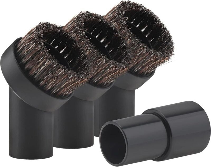 Staubsaugerbürste, runde Staubbürste mit Universalanschluss, 1,25 Zoll Bürstenersatz mit 1,25 bis 1,37 Zoll Vakuumschlau...