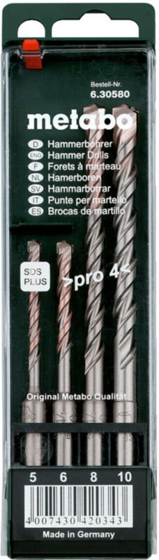 Sds plus Pro 4-Bohrersatz 4-teilig (630580000) - Metabo