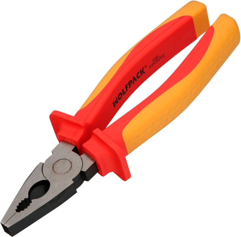 Universalzange 200 mm. Isolierte Griffe aus Chrom-Vanadium-Stahl