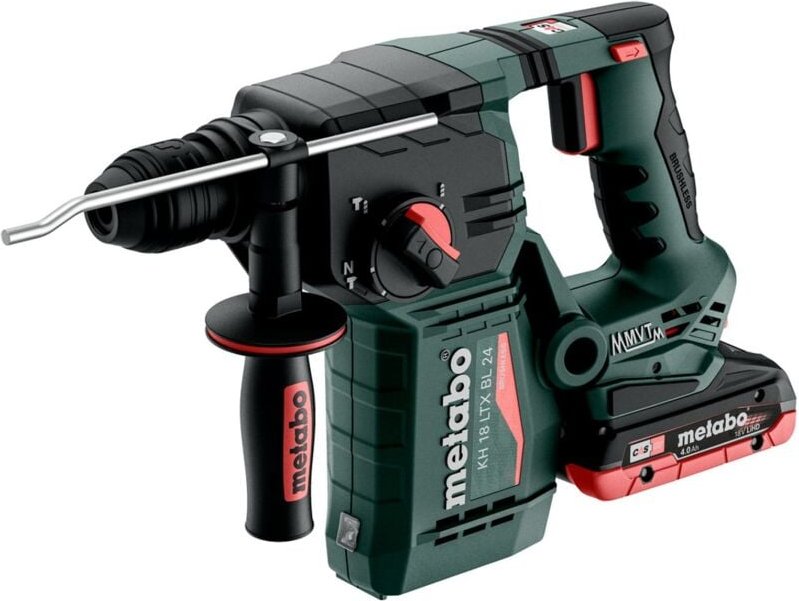 Metabo - Akku-Kombihammer kh 18 ltx bl 24, incl. 2x Akku LiHD 4 Ah, Ladegerät, Zubehör x
