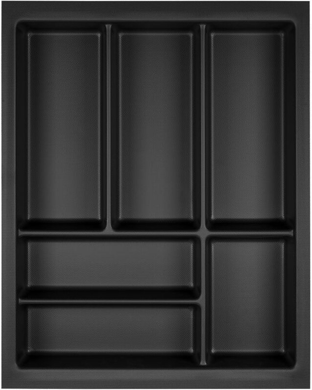 Thumbnail - So-tech - orga-box Junker Slim Besteckeinsatz 375 x 476 mm Lavagrau mit Perlstruktur für 45er Schränke Küchen Besteckauf...