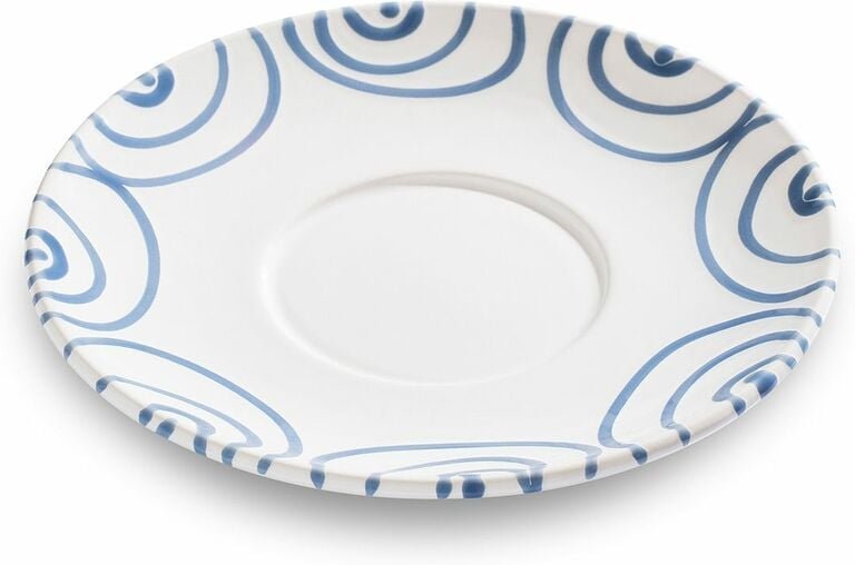 Gmundner Keramik - Blaugeflammt, Unterteller Teetasse Maxima (Ø18cm)