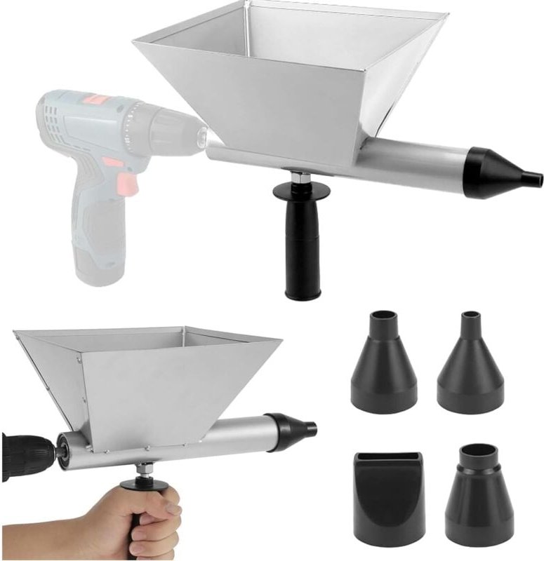 Elektrische Mörtel-Fugenpistole, Handgeführte Fugenpistole, Mörtel-Applikator, Sprühgerät, Zement-Fugenpistole mit 4 Düs...