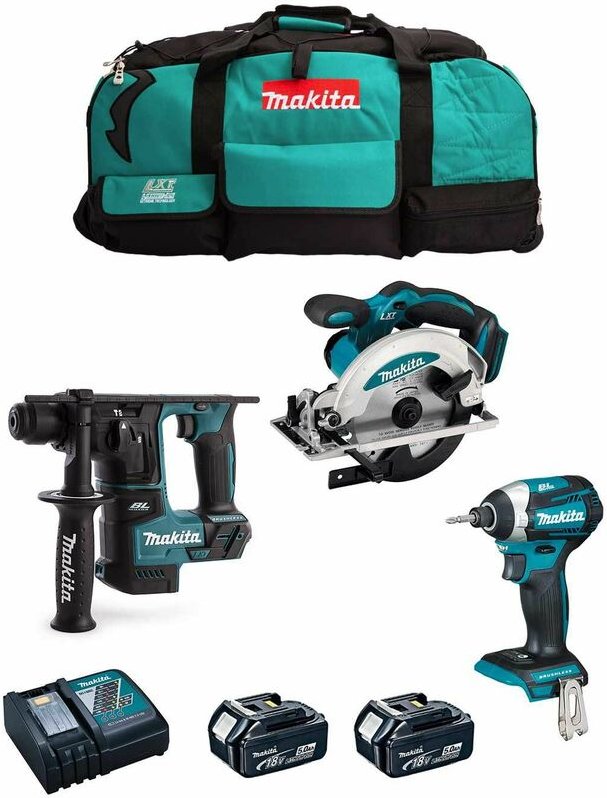 Makita - Kit MK304 (DHR171 + DTD154 + DSS610 + 2 x 5,0 Ah + DC18RC + LXT600)