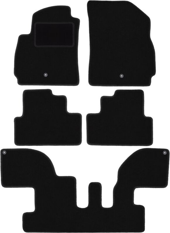 Schwarze Velours-Fußmatten für: Chevrolet Orlando I Minivan (2010-2018)