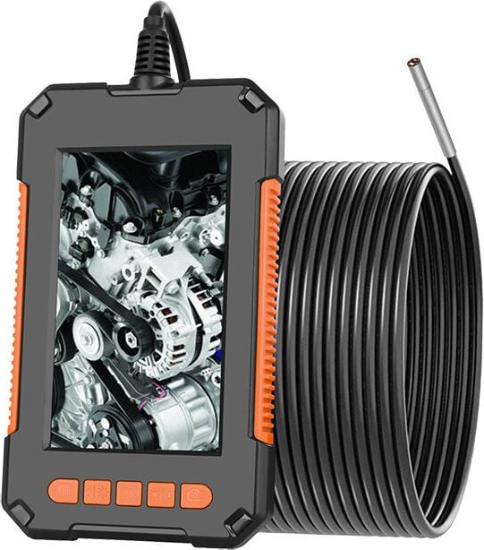 Industrie-Endoskop, Endoskopkamera, 1080P HD-Digital-Endoskop mit Doppelobjektiv, 4,3-Zoll-LCD-Bildschirm, IP67 wasserdi...