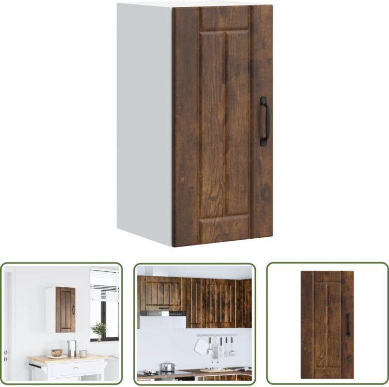 The Living Store - vidaXL Küchen-Hängeschrank Lucca Räuchereiche Holzwerkstoff