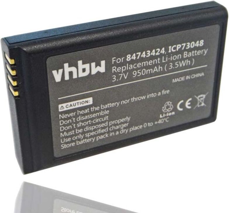 Vhbw - Akku kompatibel mit Tunstall 7202 Dect Handset, 7202P Dect Handset schnurlos Festnetz Telefon (950mAh, 3,7V, Li-I...