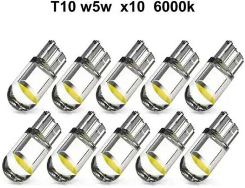 10 Stück Weiß, T10 w5w led mit 1 cob LED-Chip 12 v dc 10 Stück weiß