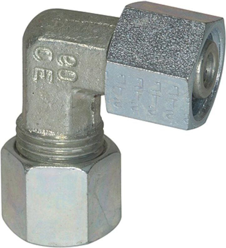 Riegler Einstellbare Winkel-Verschraubung, Rohr-Außen-Ø 18, Stahl verz.