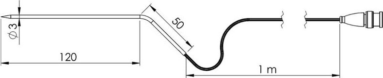 Thumbnail - Greisinger - GF3T-E3-B-BNC Einstechfühler -70 bis +400 °c Fühler-Typ Pt1000
