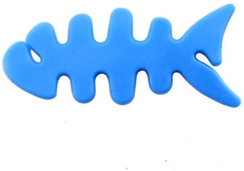 Blauer Kopfhörerkabel-Organizer in Fischform