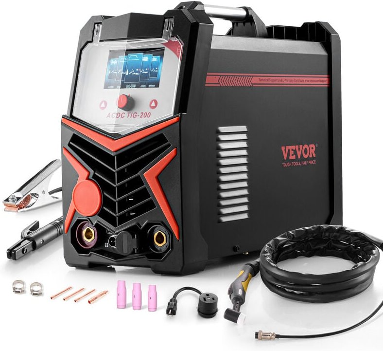 WIG-Schweißgerät, 200 a 6-in-1-Aluminium-Schweißgerät (LED-Anzeige) – ac wig/dc wig/ac Pulse wig/dc Pulse WIG/Spot wig/m...