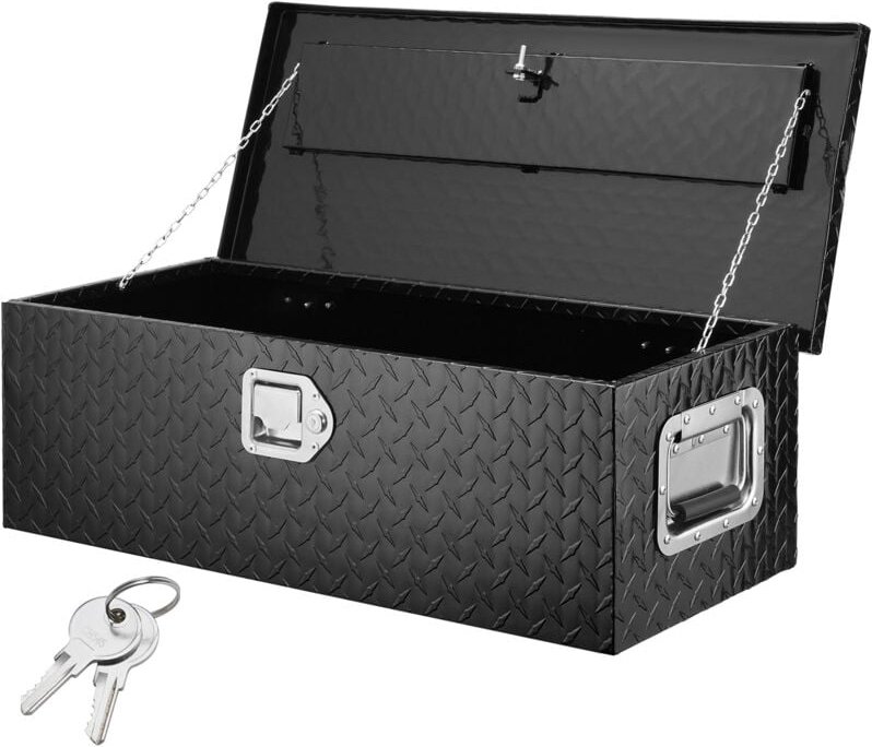 Vevor 762 x 330 x 244 mm Werkzeugkasten für Lkw-Ladefläche, Abschließbar 64 l Truckbox Werkzeugbox Aufbewahrungs-Werkzeu...