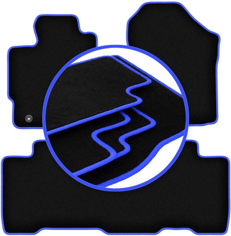 CARLUX-BLUE Autofußmatten für: Toyota Verso-S Minivan (2010-2015)