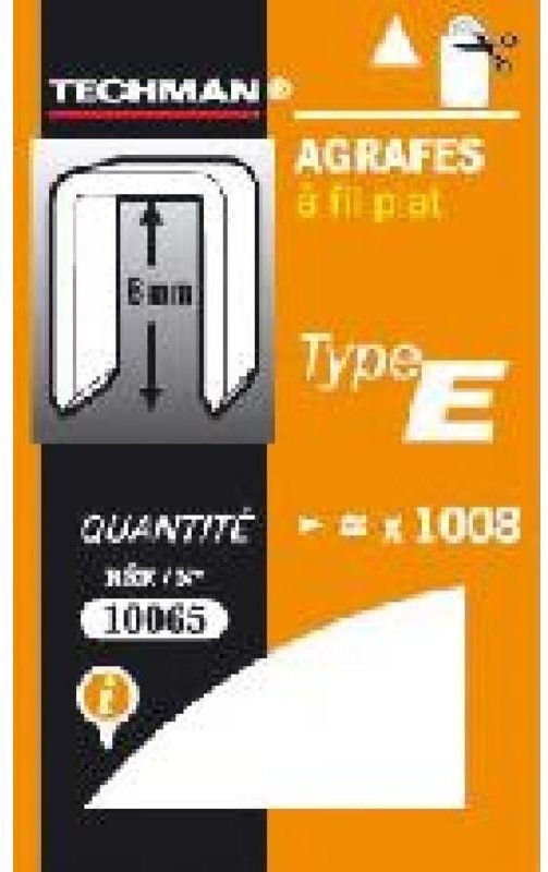 10 mm Klammern - Typ E Techman