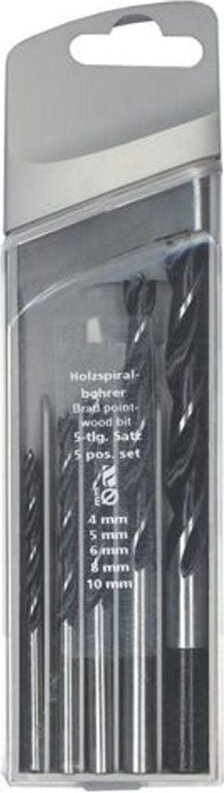 Holzspiralbohrer-Satz, 5-tlg. 4-10 mm - Fortis