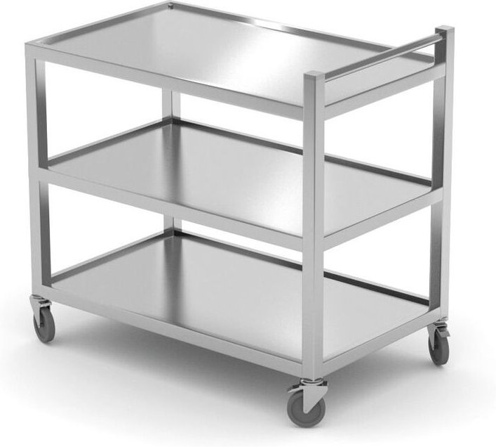 Servierwagen 3-fach – verschweißt, 800x500x(H)950mm - Hendi